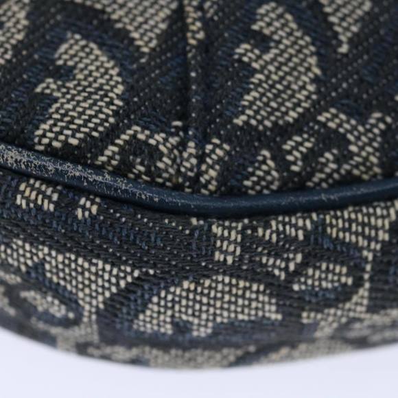 Christian Dior Trotter Canvas Saddle Pouch Accessory Pouch Navy Auth yk10980 - Picture 9 of 16